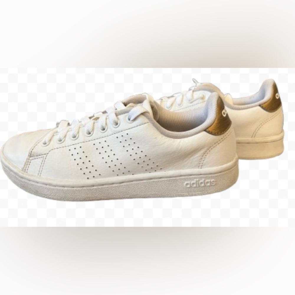 Adidas Stan Smith Retro 1971 Design Low Top White Leather W/ Gold Sneaker Sz 6.5